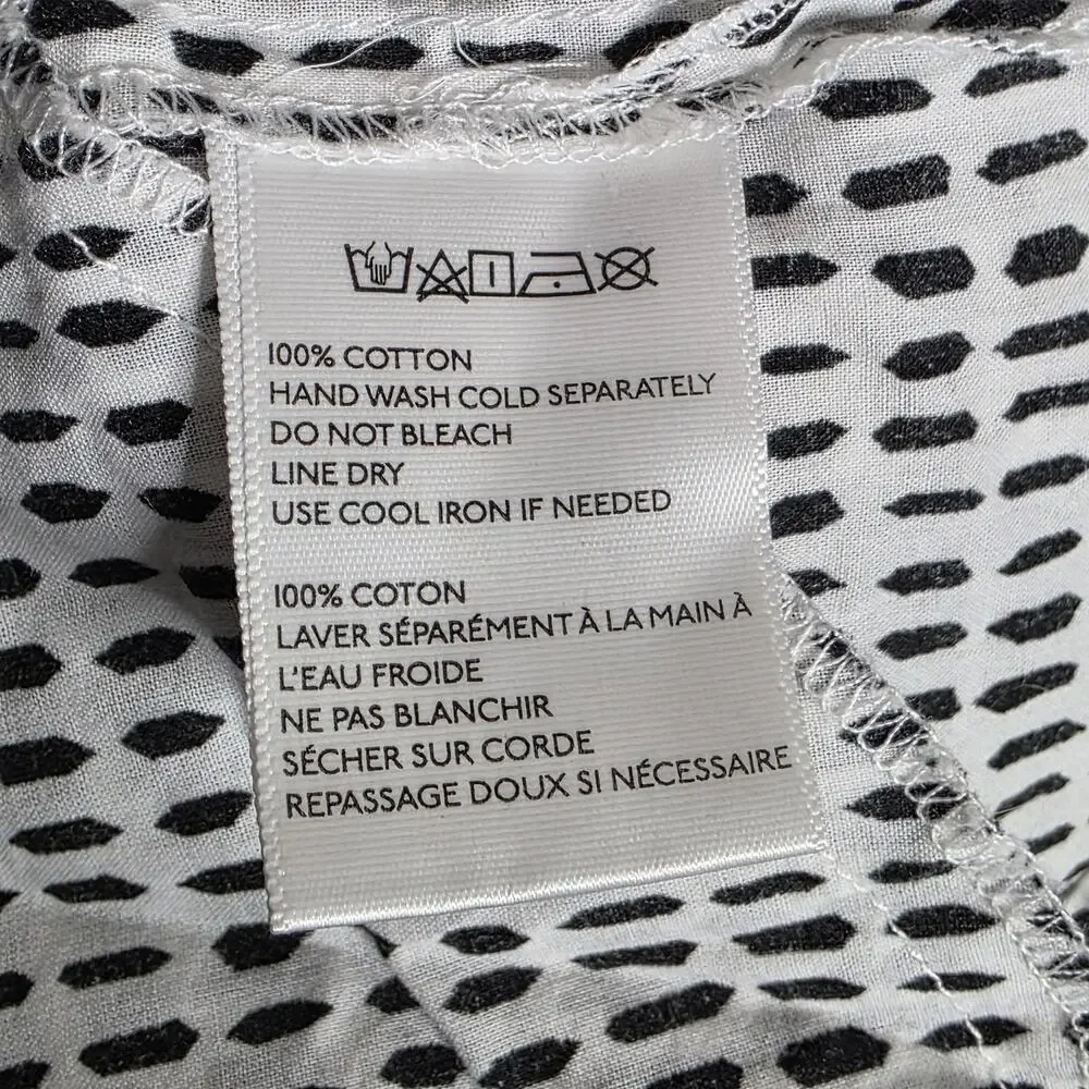 Ilana Kohn X UO Cotton Dash Print Oversized Shift Tunic Mini Dress, sz Medium